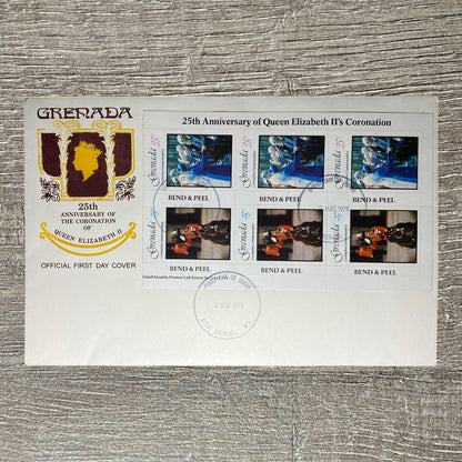 Official FDC 1978 Grenada 25th Anniversary Of Queen Elizabeth II's Coronation