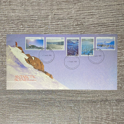 Australian FDC Aug 1985 Antarctic Territory Scenes Series II Springvale Victoria