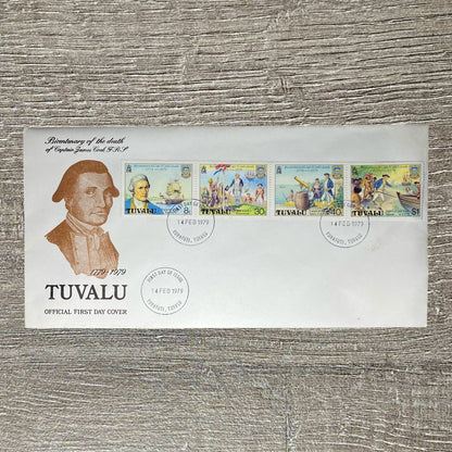 Tuvalu Official FDC Feb 1979 Bicentenary Of The Death Of Captain James Cook FRS