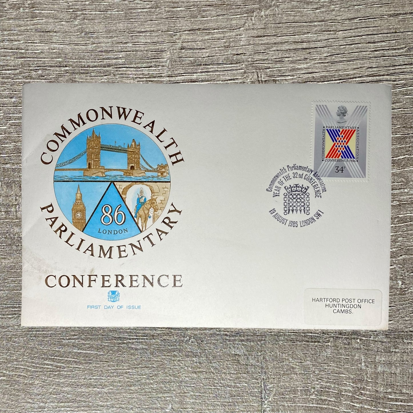 GB FDC 1986 Commonwealth Parliamentary Conference Special Handstamp London SW1
