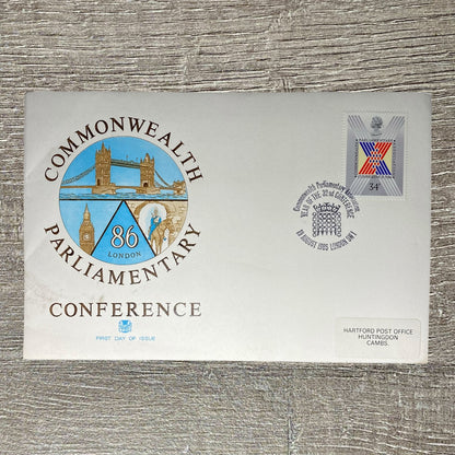 GB FDC 1986 Commonwealth Parliamentary Conference Special Handstamp London SW1