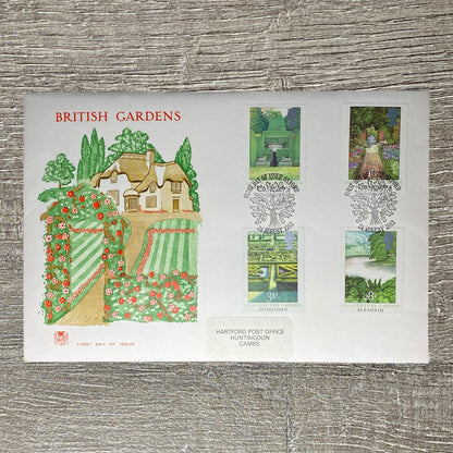 GB FDC Aug 1983 British Gardens Oxford Postmarked 4 Set Famous Gardens Stamps