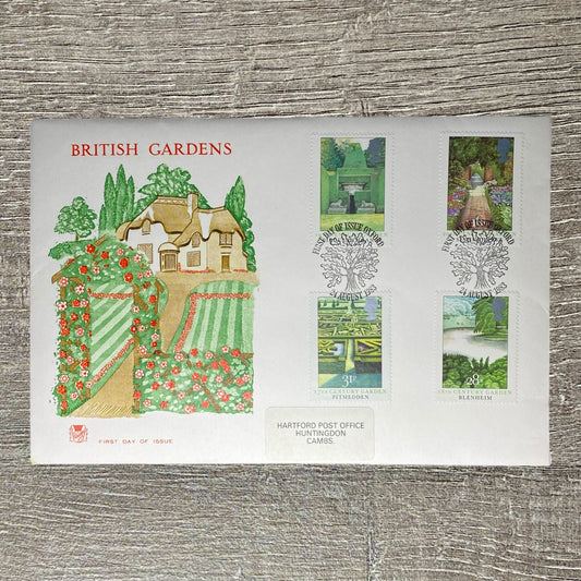 GB FDC Aug 1983 British Gardens Oxford Postmarked 4 Set Famous Gardens Stamps