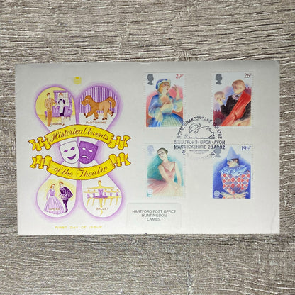 GB FDC April 1982 British Theatre Historical Events Stratford-Upon-Avon Postmark