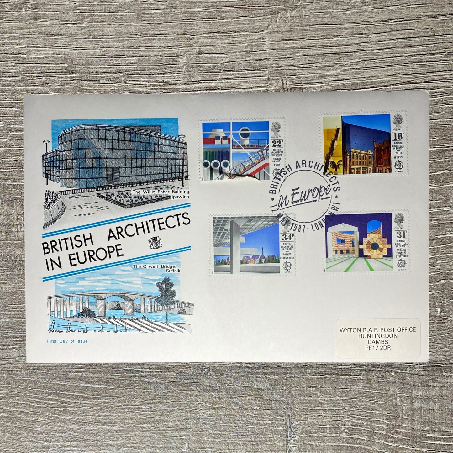 GB FDC 12th May 1987 British Architects In Europe London W1 Postmarked 4 Stamps