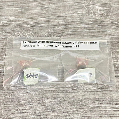 2x 28mm 24th Regiment Infantry Painted Metal Empress Miniatures War Games #12