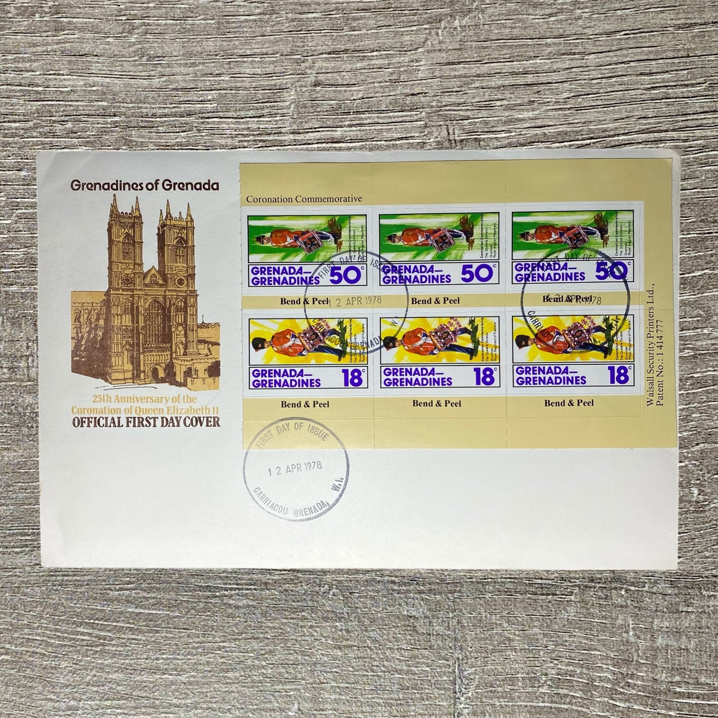 FDC 1978 Grenadines Grenada 25th Anniversary Coronation Queen Elizabeth II Cover