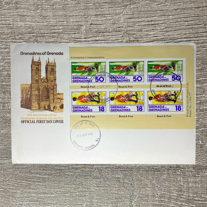 FDC 1978 Grenadines Grenada 25th Anniversary Coronation Queen Elizabeth II Cover