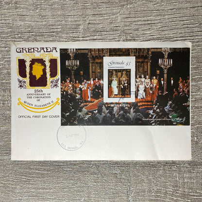 FDC Grenada May 1978 25th Anniversary Coronation Of Queen Elizabeth II $5 Stamp