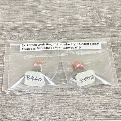 2x 28mm 24th Regiment Infantry Painted Metal Empress Miniatures War Games #15