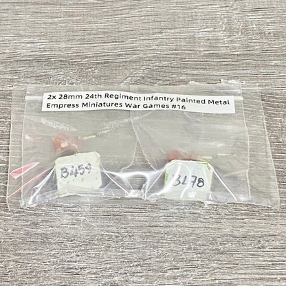 2x 28mm 24th Regiment Infantry Painted Metal Empress Miniatures War Games #16