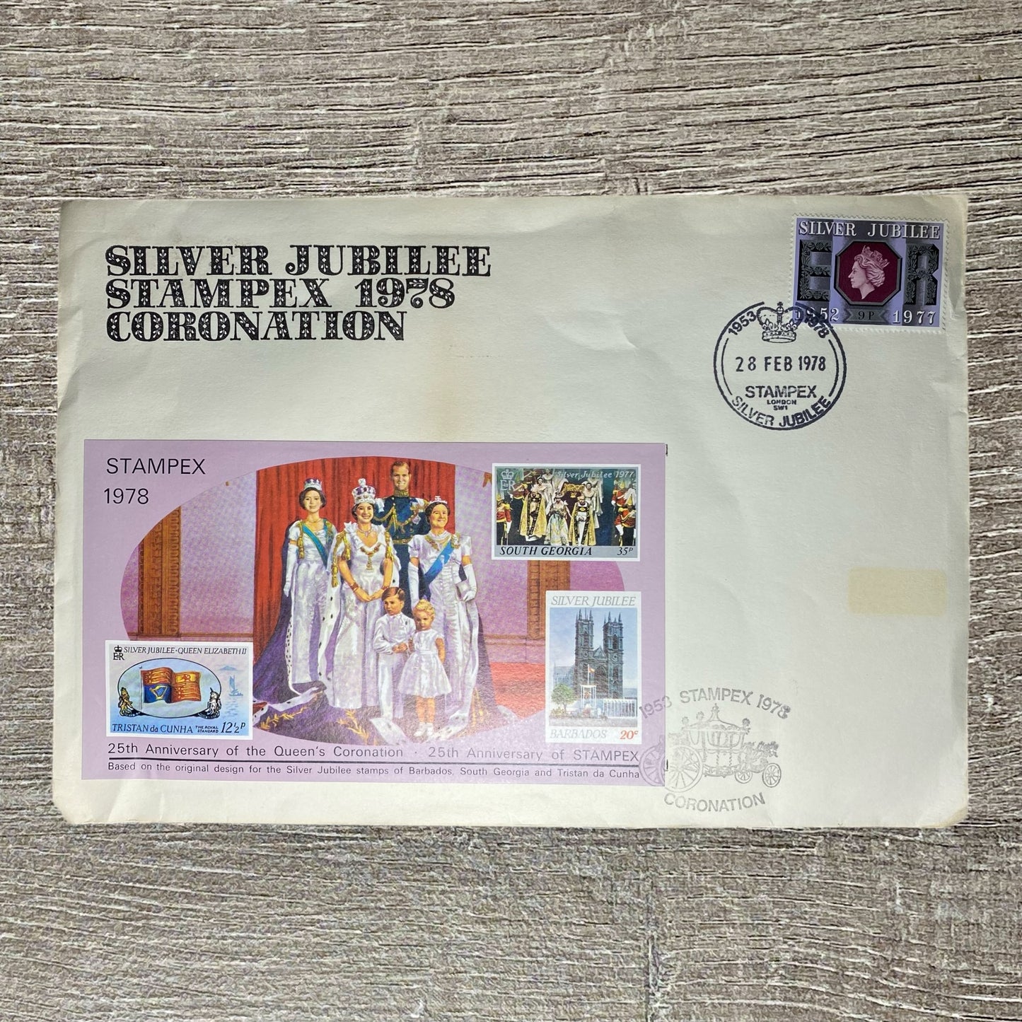 GB First Day Cover 1978 Stampex 25th Anniversary Queen Elizabeth II Coronation