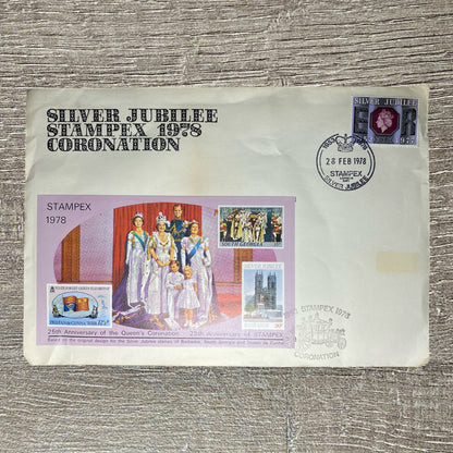 GB First Day Cover 1978 Stampex 25th Anniversary Queen Elizabeth II Coronation