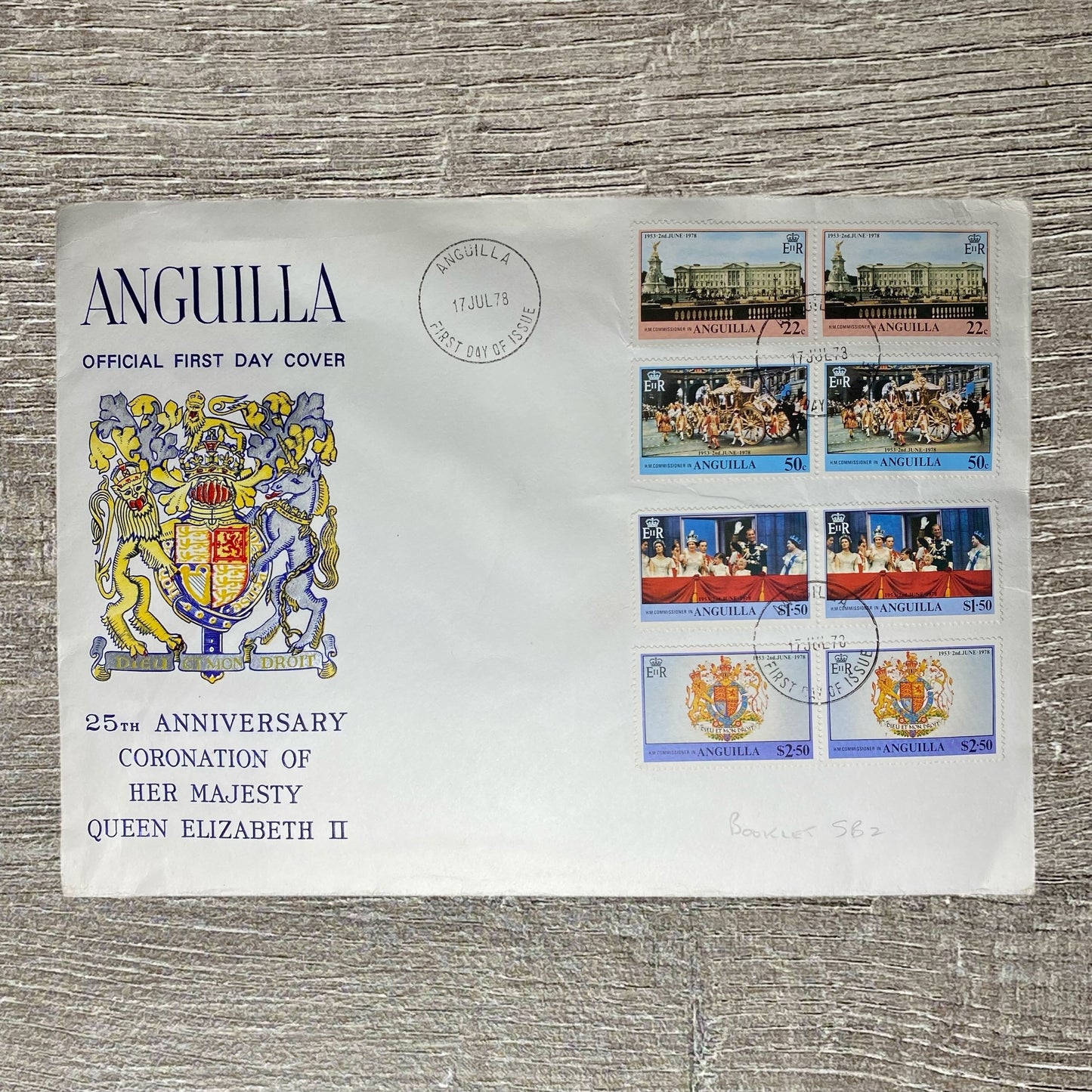 Anguilla FDC 1978 25th Anniversary Coronation Of Queen Elizabeth II Royal Stamps