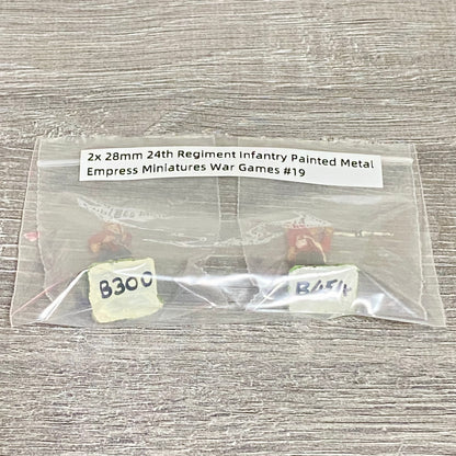 2x 28mm 24th Regiment Infantry Painted Metal Empress Miniatures War Games #19