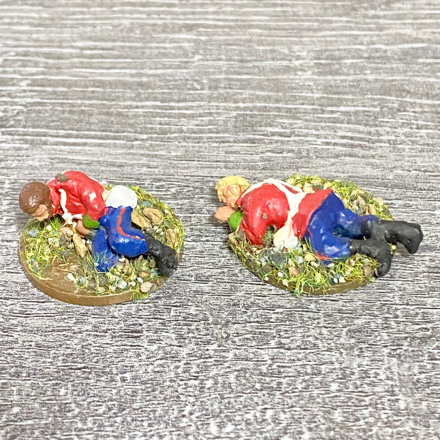 2x 28mm 24th Regiment Wounded Casualties Painted Metal Miniatures War Games #1