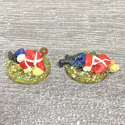 2x 28mm 24th Regiment Wounded Casualties Painted Metal Miniatures War Games #1