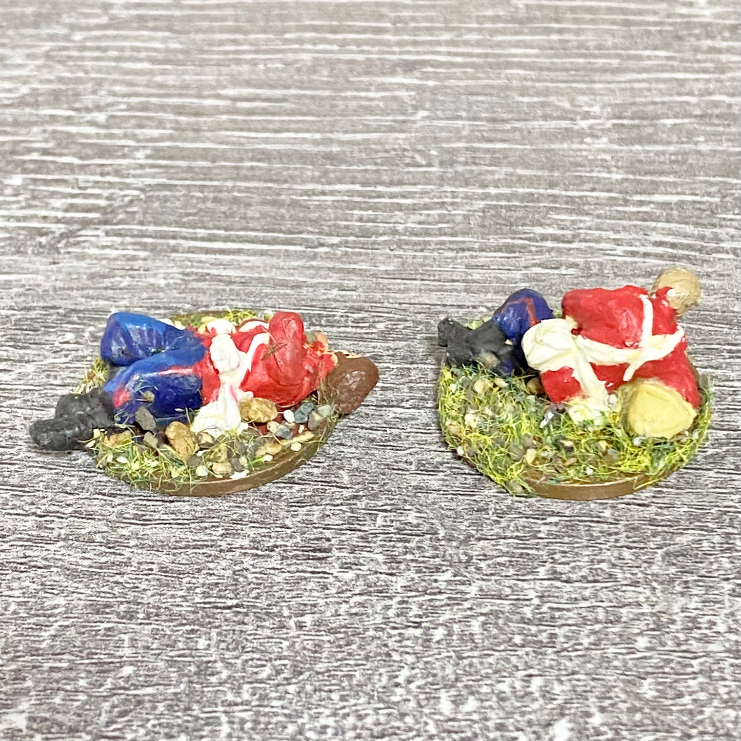 2x 28mm 24th Regiment Wounded Casualties Painted Metal Miniatures War Games #2
