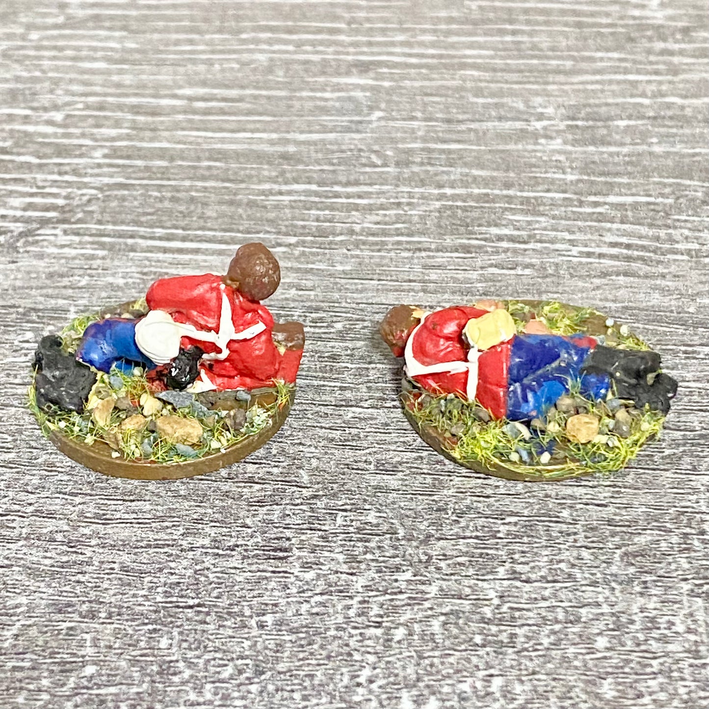 2x 28mm 24th Regiment Wounded Casualties Painted Metal Miniatures War Games #3