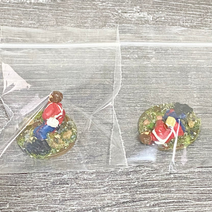 2x 28mm 24th Regiment Wounded Casualties Painted Metal Miniatures War Games #3