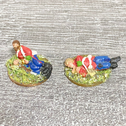2x 28mm 24th Regiment Wounded Casualties Painted Metal Miniatures War Games #4