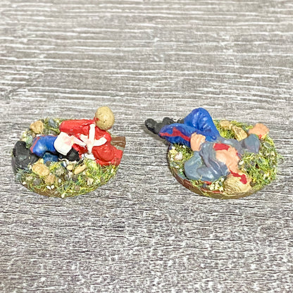 2x 28mm 24th Regiment Wounded Casualties Painted Metal Miniatures War Games #5