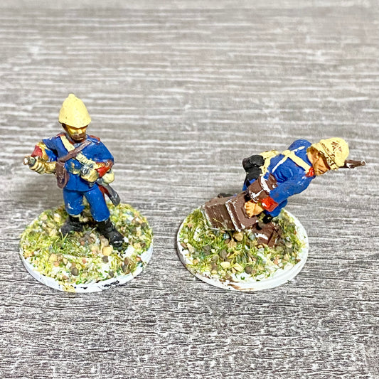 2x 28mm Royal Artillery Figures Painted Metal Miniatures Zulu War 1879 Games #1