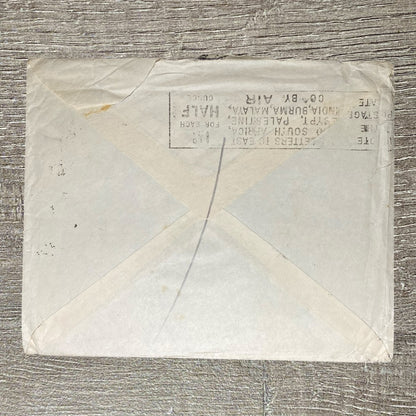 May 1938 Air Mail Cover Palestine Plymouth Jerusalem Cancel Postage Due Special