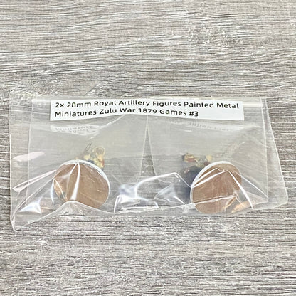2x 28mm Royal Artillery Figures Painted Metal Miniatures Zulu War 1879 Games #3