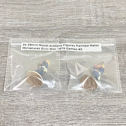 2x 28mm Royal Artillery Figures Painted Metal Miniatures Zulu War 1879 Games #5