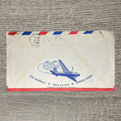 Oct 1950 Air Mail Cover Canada To England Law Courts Toronto Postmarked 5c 10c