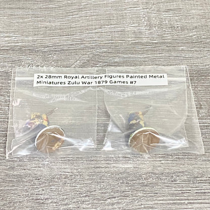 2x 28mm Royal Artillery Figures Painted Metal Miniatures Zulu War 1879 Games #7