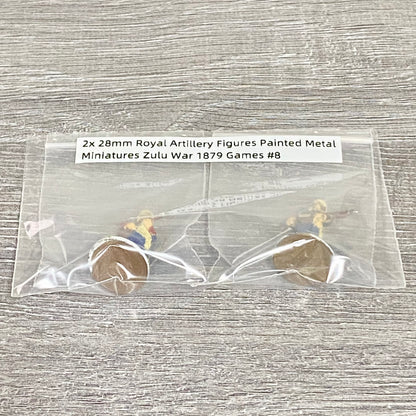 2x 28mm Royal Artillery Figures Painted Metal Miniatures Zulu War 1879 Games #8