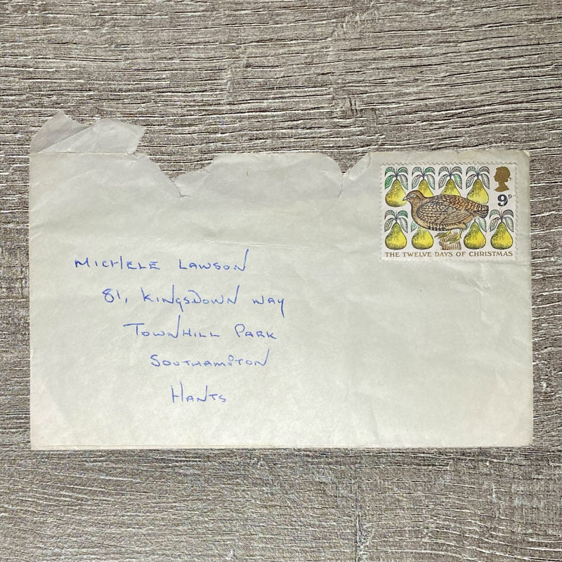 1970s Vintage Collectible Envelope Cover To Southampton Twelve Days Of Christmas