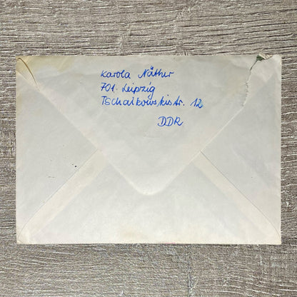 Feb 1978 Par Avion Air Mail Cover Germany To England Leipzig Cancel DDR Stamps