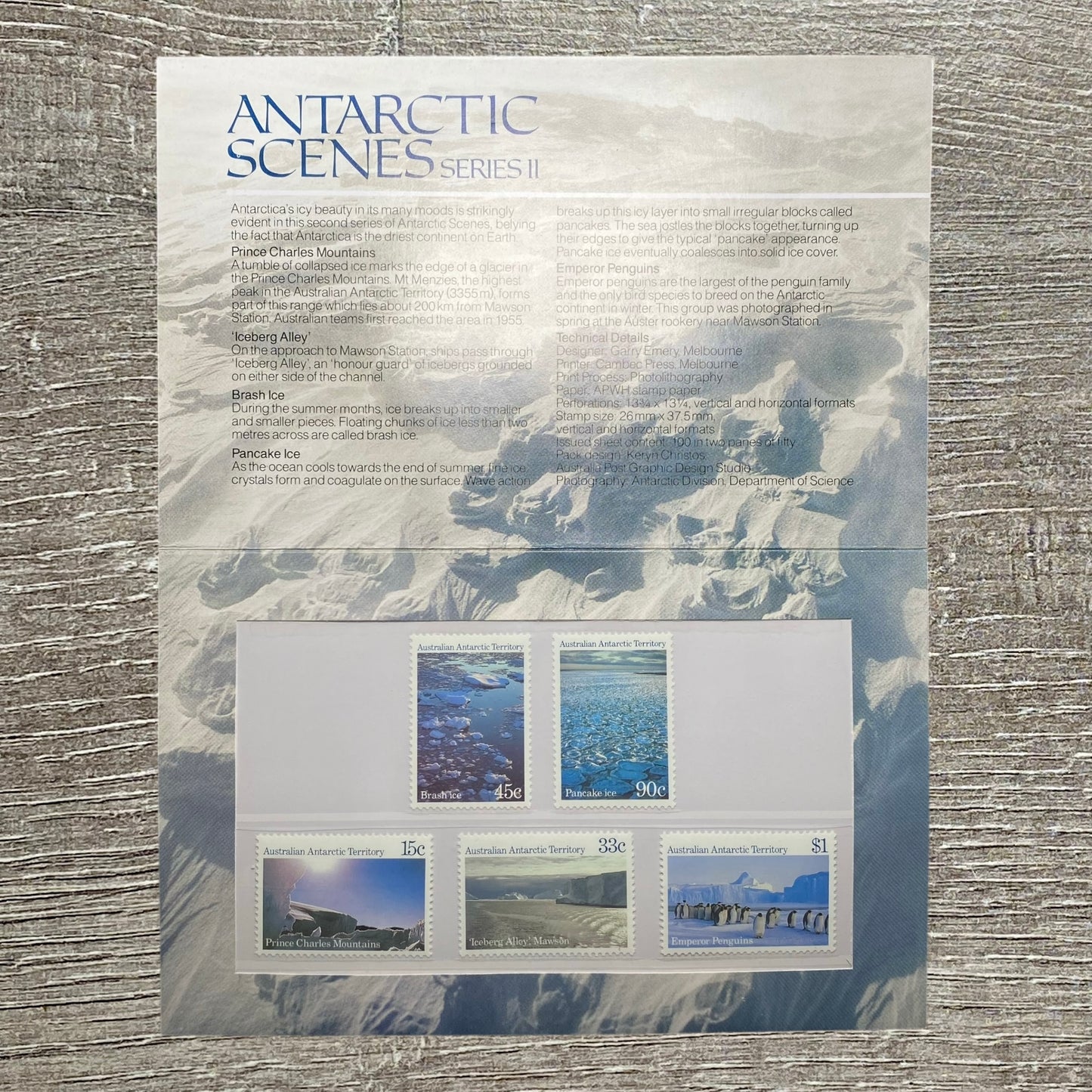Australian Antarctic Scenes Series II Territory Stamp Complete Presentation Pack