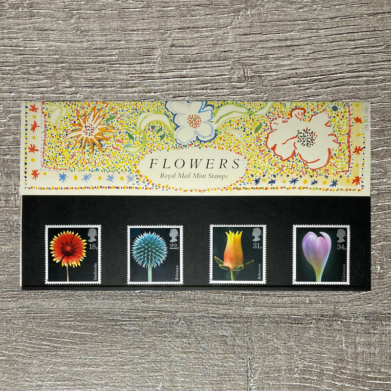 GB QEII 1987 Royal Mail Flowers Presentation Pack No. 178 4 Mint Stamps MNH