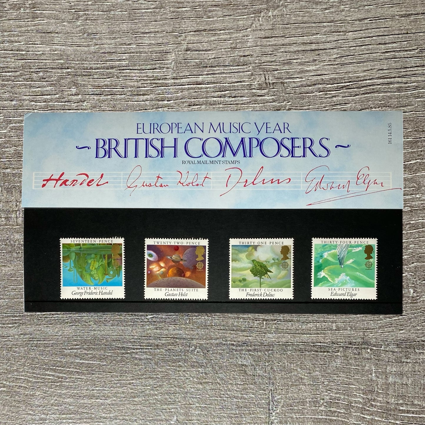 GB QEII 1985 Royal Mail British Composers Euro Music Presentation Pack No. 161
