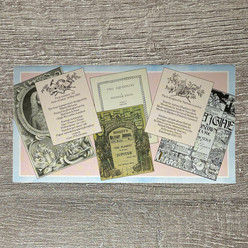 GB QEII 1985 Royal Mail British Composers Euro Music Presentation Pack No. 161