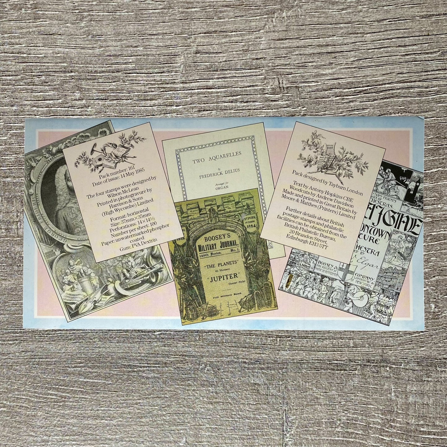 GB QEII 1985 Royal Mail British Composers Euro Music Presentation Pack No. 161