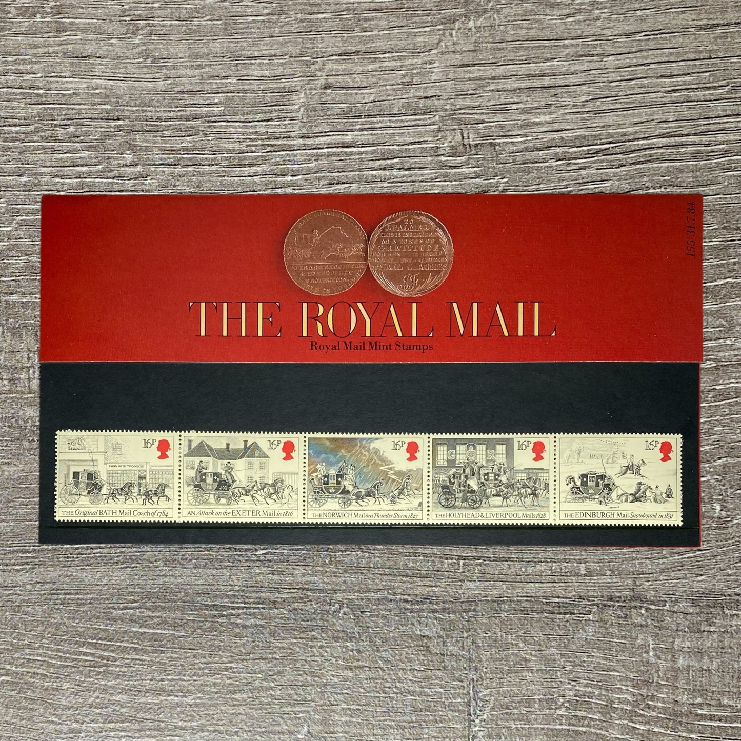 GB QEII 1984 The Royal Mail Presentation Pack No. 155 British Mail Coach Scenes