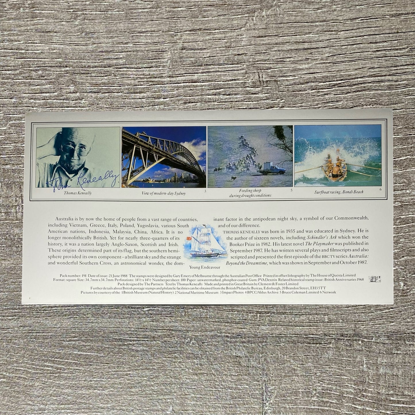 GB QEII 1988 Royal Mail Australian Bicentenary Presentation Pack No. 191 MNH