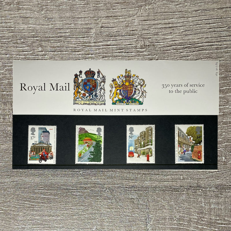 GB QEII 1985 Royal Mail 350 Years Of Service To Public Presentation Pack No. 163