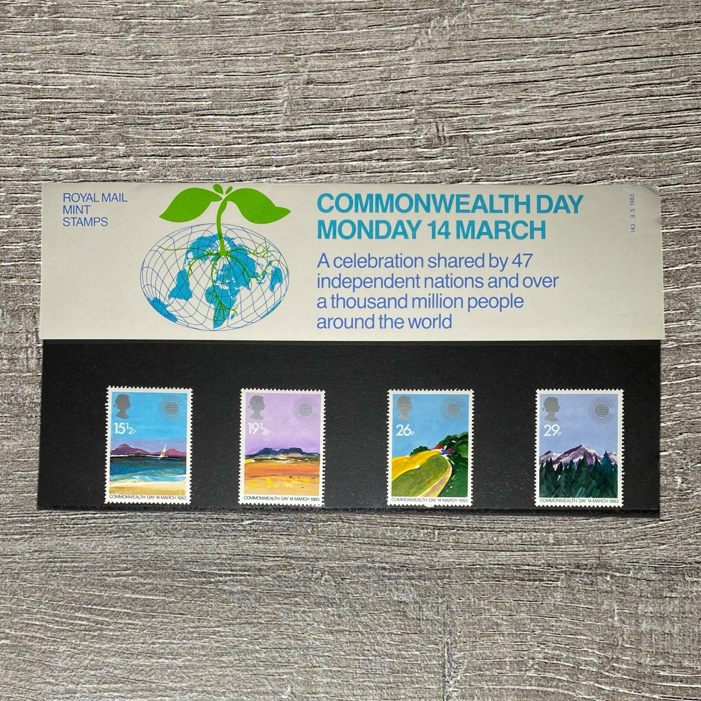GB QEII 1983 Royal Mail Commonwealth Day Mint Stamps Presentation Pack No. 143
