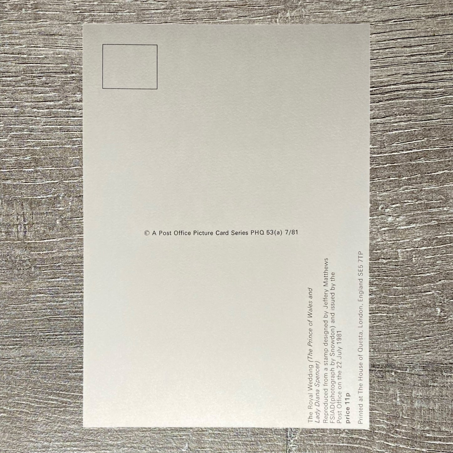 29th July 1981 Post Office 14p Stamp Postcard The Royal Wedding Charles & Diana