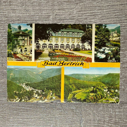 1966 Bad Bertrich Postcard Handwritten Message Germany To England 30 Pfennig