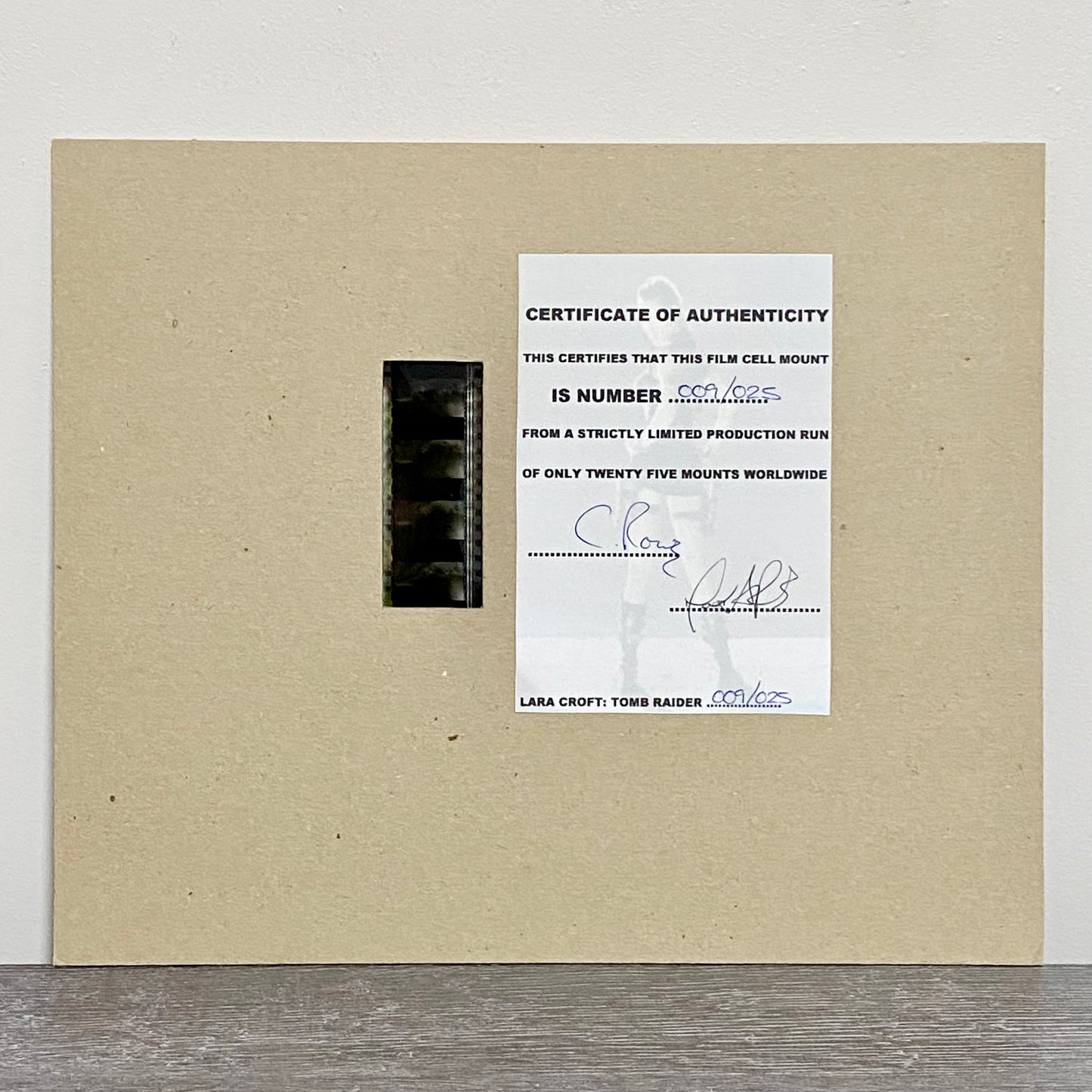 Tomb Raider Lara Croft Film Cell 009/025 Limited Edition Display Extremely Rare