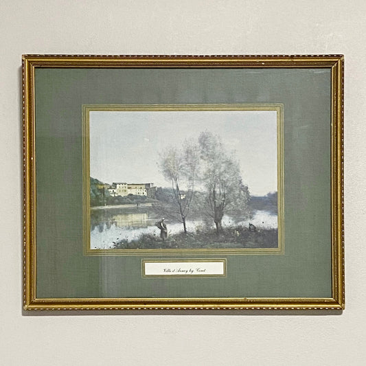 Vintage Ville d'Avray Art Print Picture By Jean Baptiste Camille Corot Framed