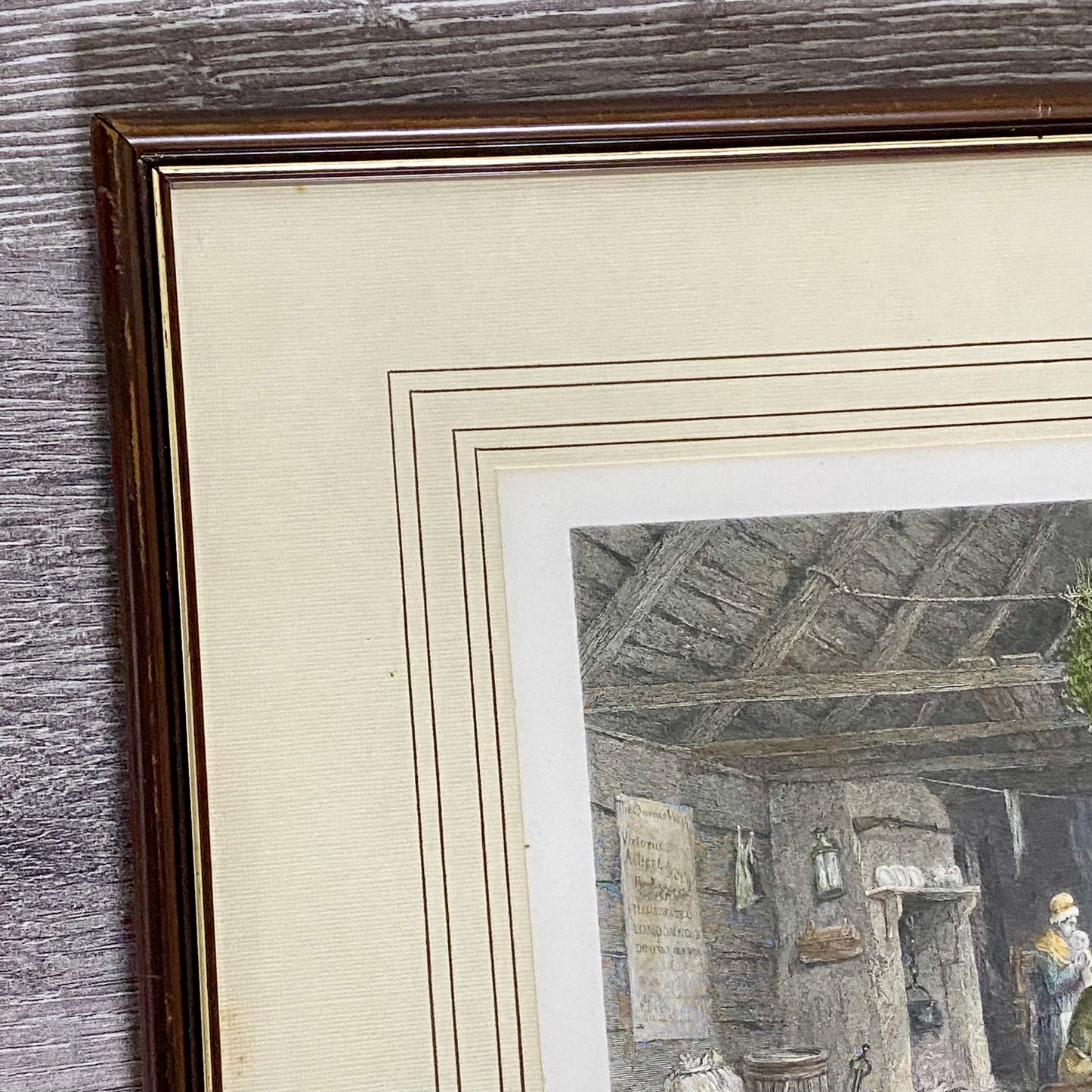 Australian Shepherd's Hut John Skinner Prout Engraving Print c1860 Framed Glazed