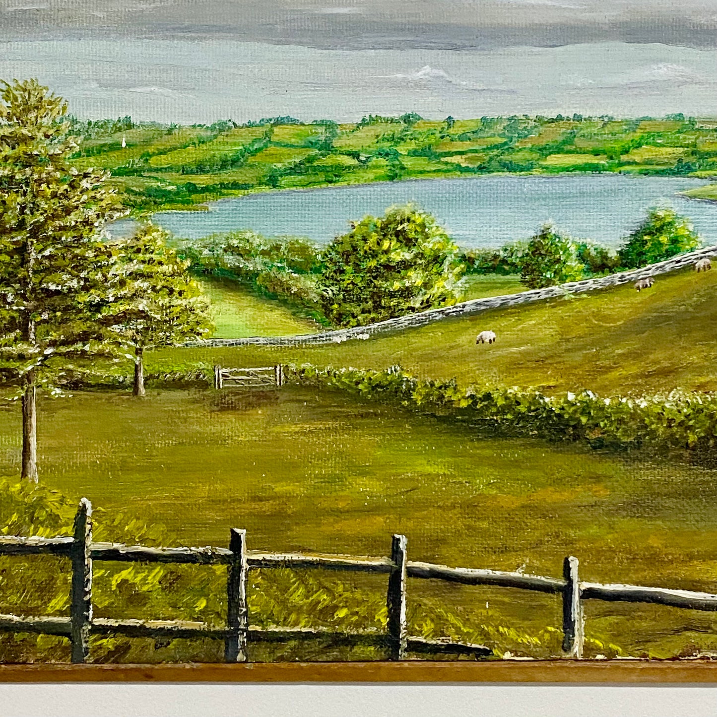 Vintage Rural Scenery Oil On Board Painting Sheep Signed Mobbs 1969 Framed Rare